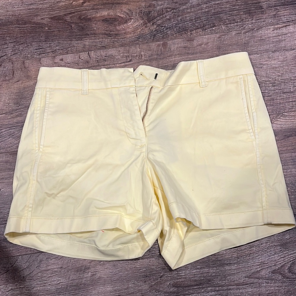 J. Crew. Khaki shorts. New with tags! Yellow.